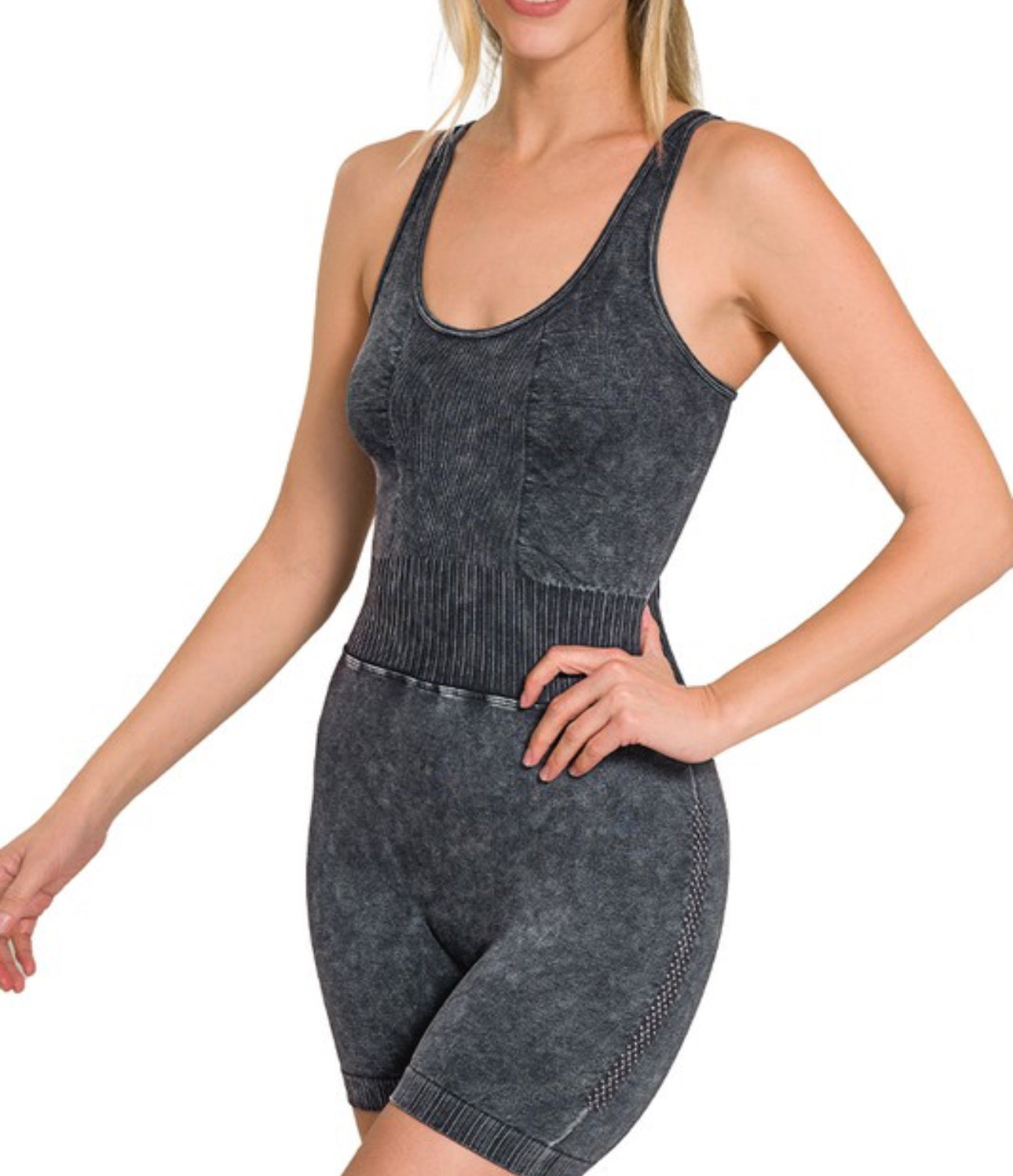 Acid Wash Romper