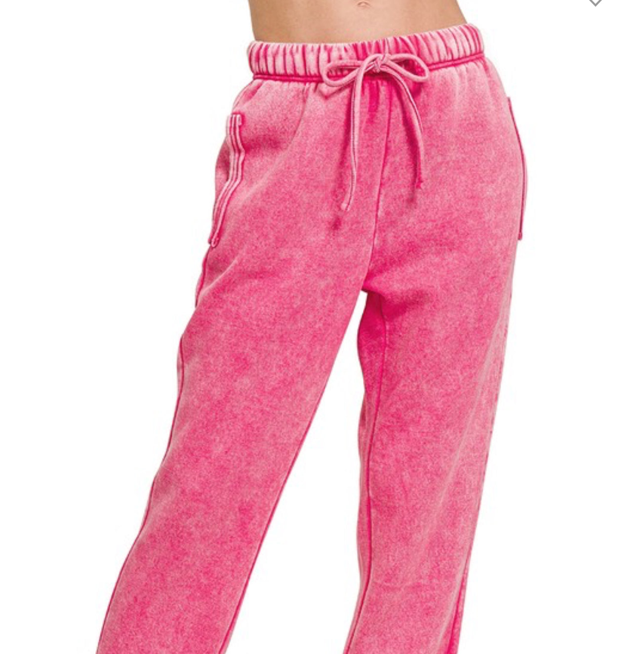 Acid Wash Sweat Pants with Pockets
