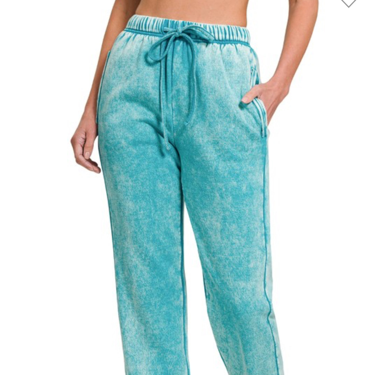 Acid Wash Sweat Pants with Pockets