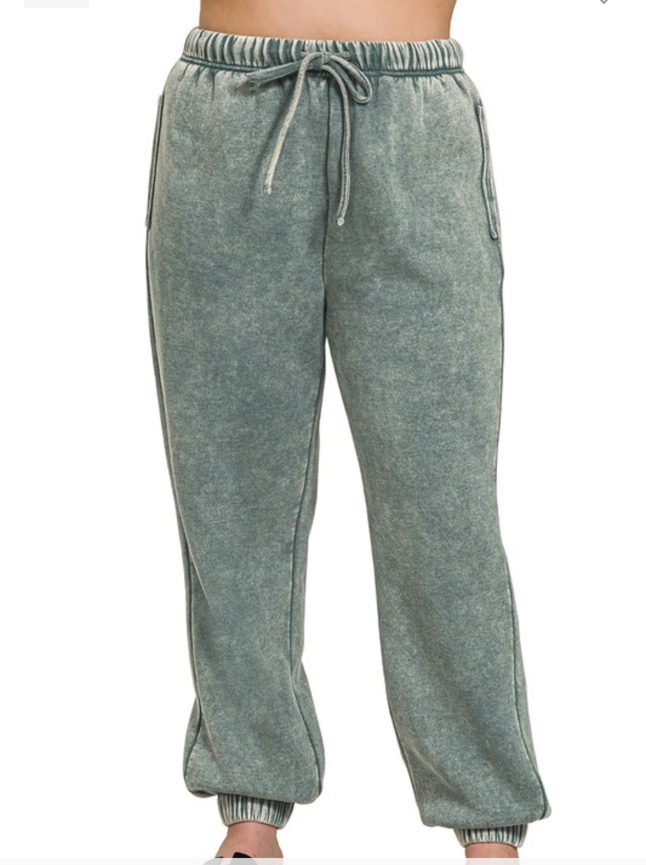 Acid Wash Sweat Pants with Pockets