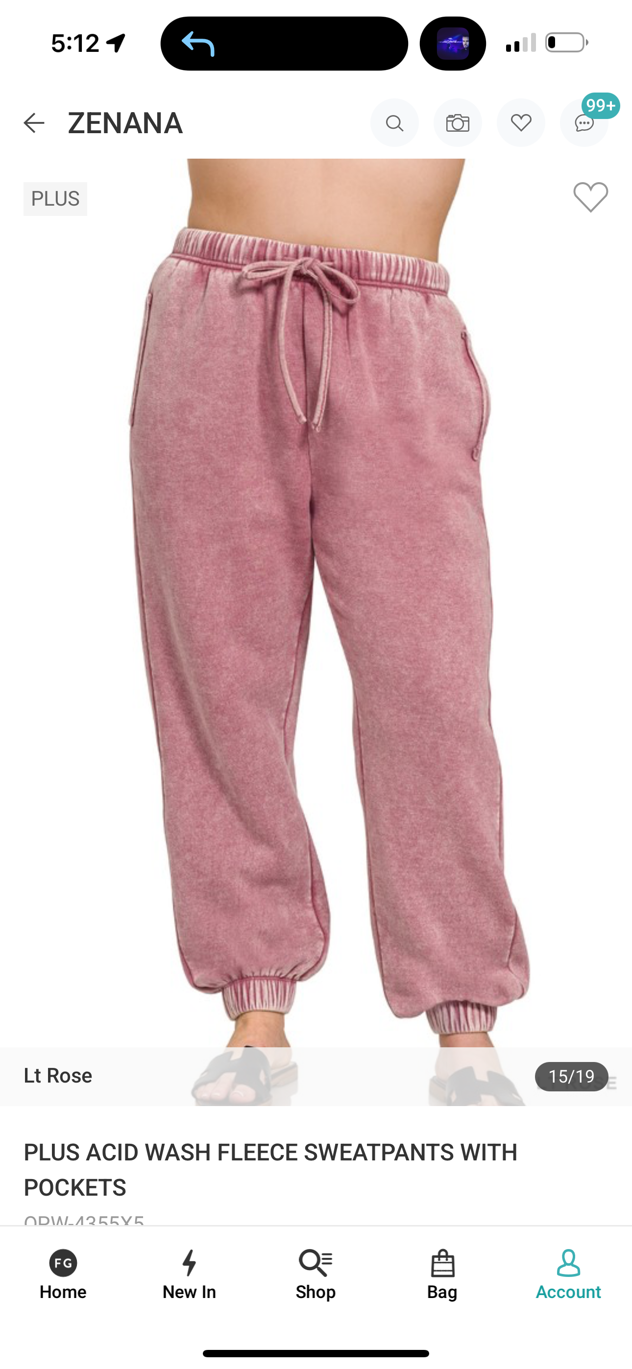 Acid Wash Sweat Pants with Pockets