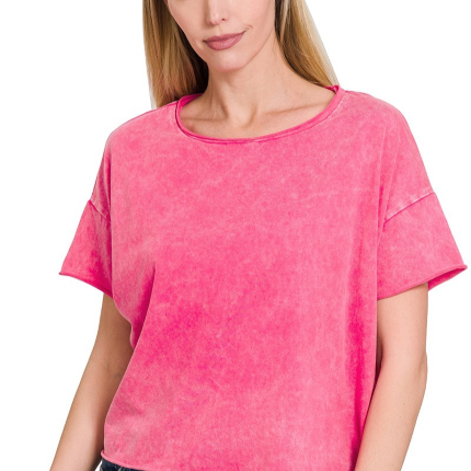 Acid Wash Crop Tee