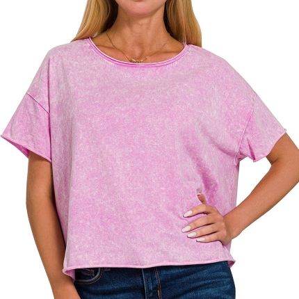 Acid Wash Crop Tee
