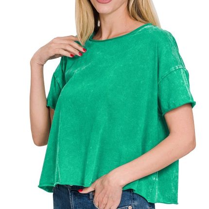 Acid Wash Crop Tee