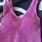 Washed Ribbed Halter Bra