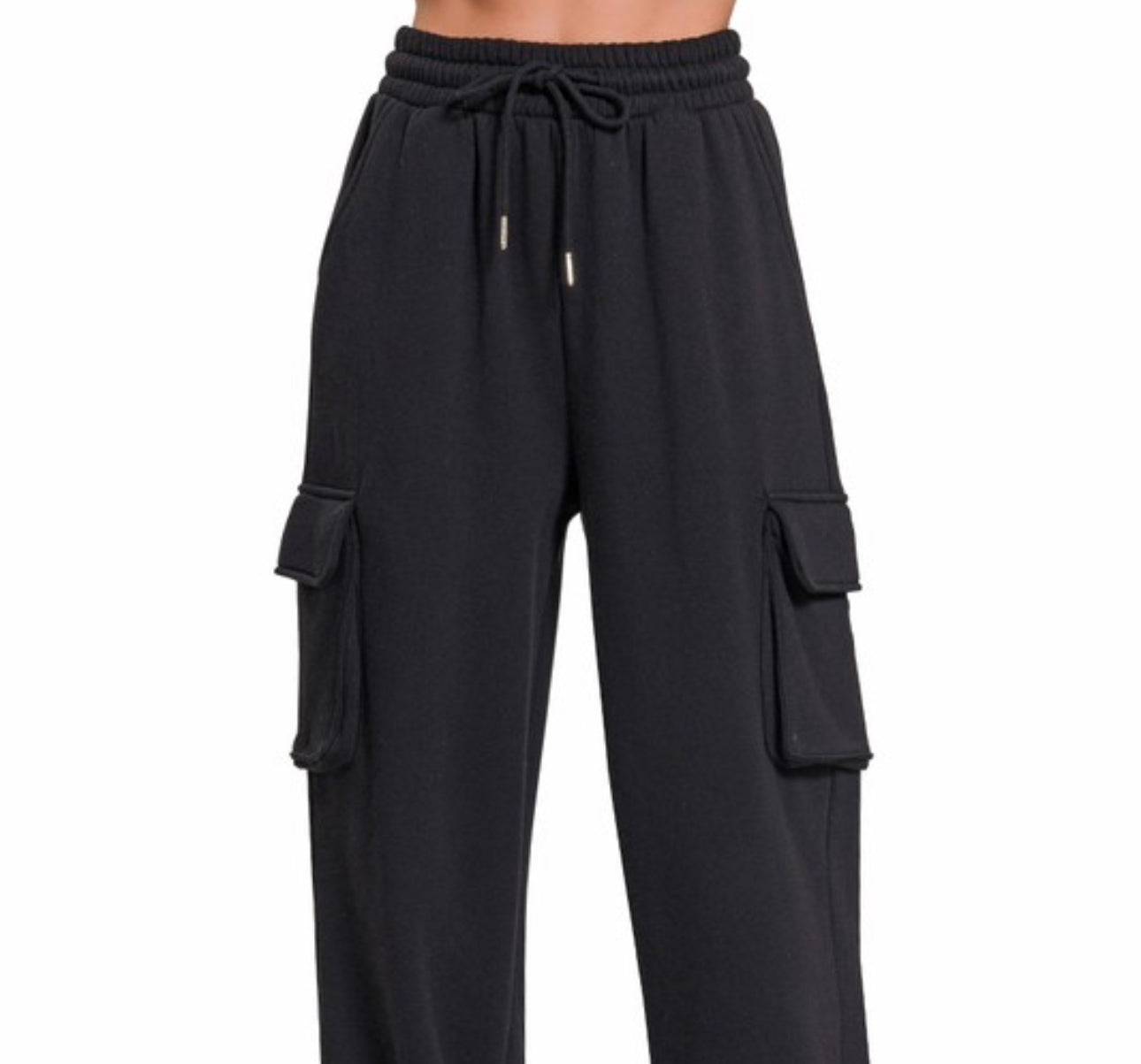 Wide Leg Cargo Sweats