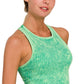 Scoop Neck Acid Wash Ribbed Tank