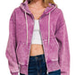 Acid Washed Cropped Hoodie