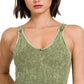 Washed Ribbed Halter Bra