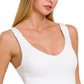 Washed Ribbed Halter Bra