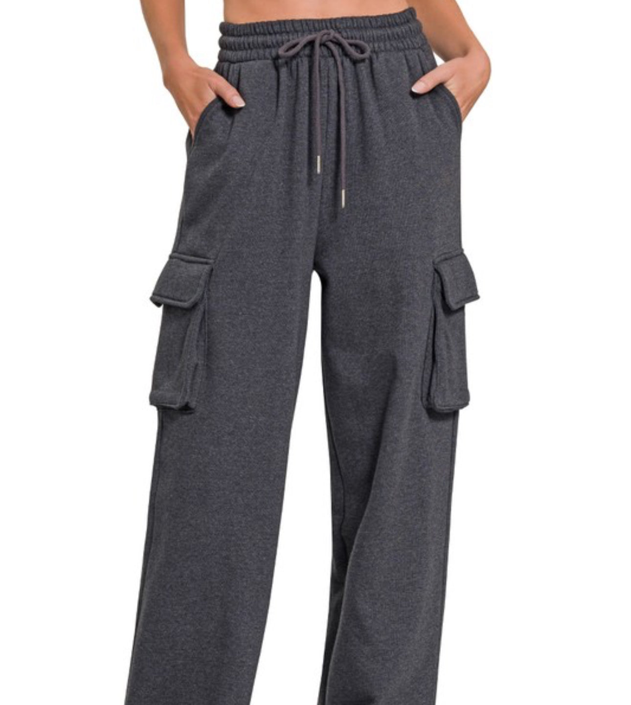 Wide Leg Cargo Sweats