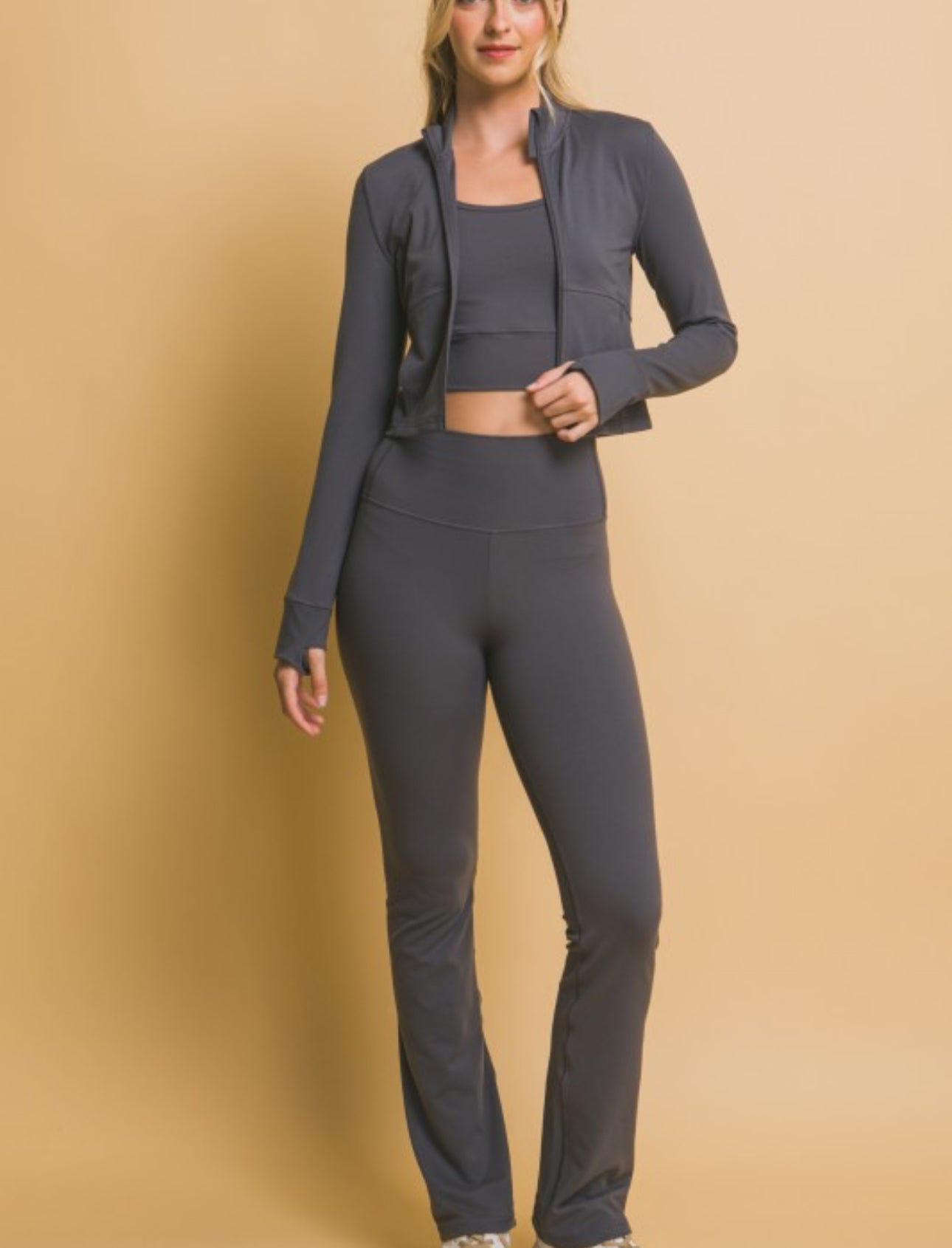Forever Flare Legging and Crop Jacket