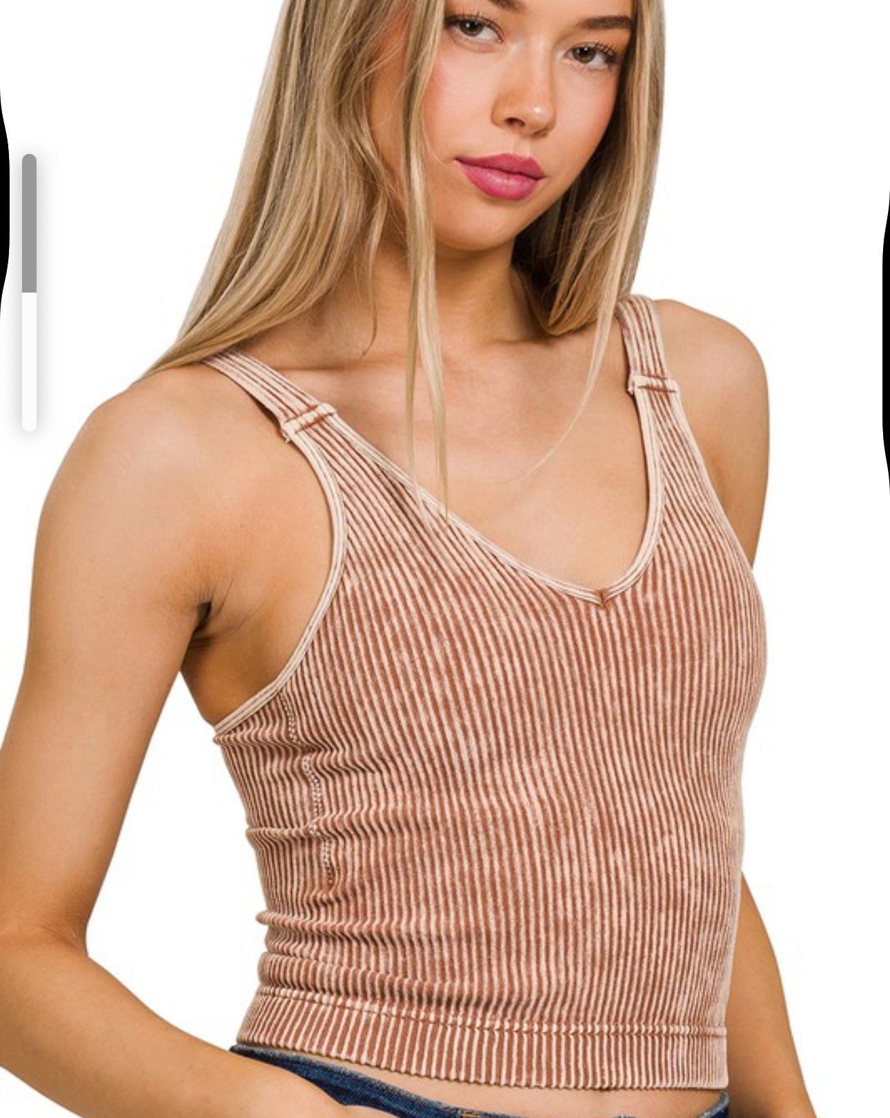 Acid Washed V Tank with cups