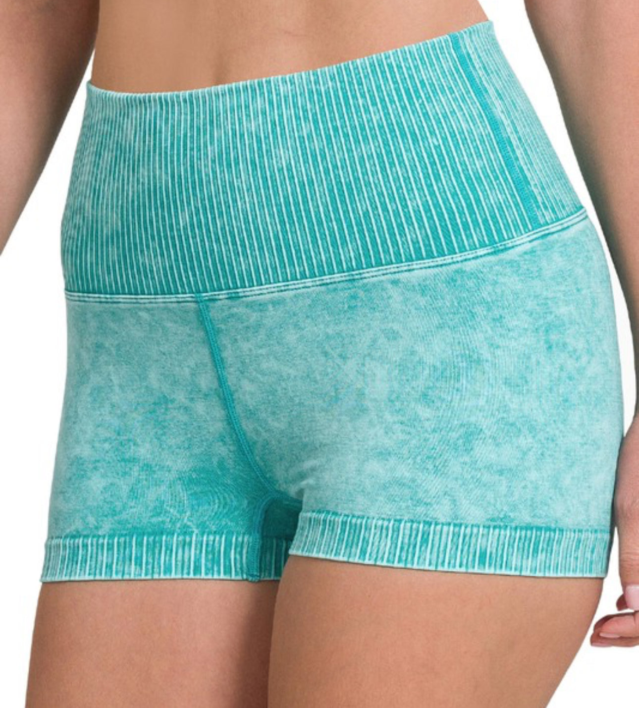 Washed Ribbed 2” Shorty Short