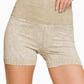Washed Ribbed High Waist Short
