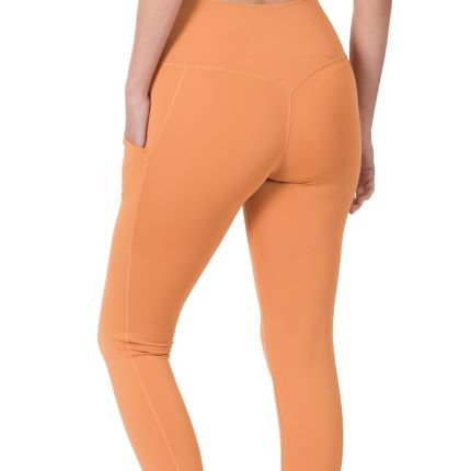 Athletic High Waisted Compress Legging with side pocket
