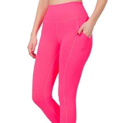 Athletic High Waisted Compress Legging with side pocket