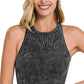 Washed Ribbed Seamless Crop Tank